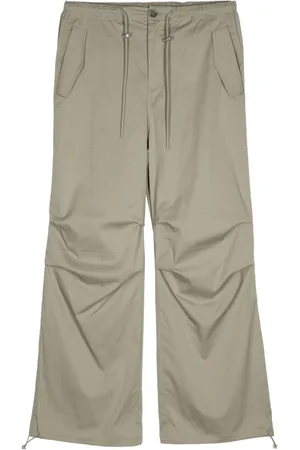 B+AB Drawstring-fastening cotton-blend trousers
