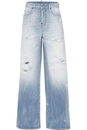 Dsquared2 Distressed wide-leg jeans
