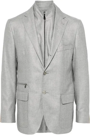 corneliani Layered mélange-effect blazer