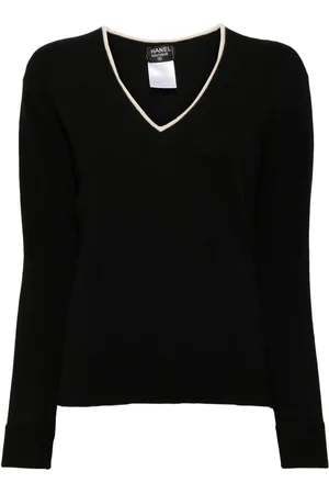 CHANEL 1997 V-neck cashmere jumper
