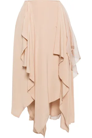 B+AB Asymmetric high-waisted midi skirt
