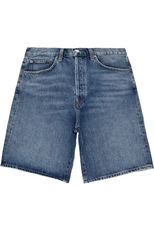 AGOLDE Wide-leg denim shorts