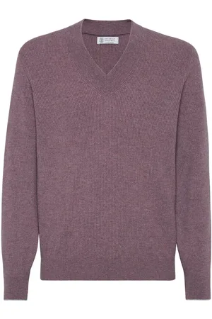 Brunello Cucinelli Ribbed V-neck jumper