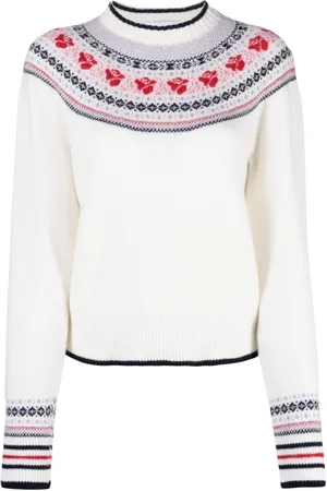 Thom Browne Rose Icelandic fair-isle intarsia jumper