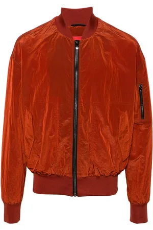FERRARI Reflective-effect zip-up bomber jacket