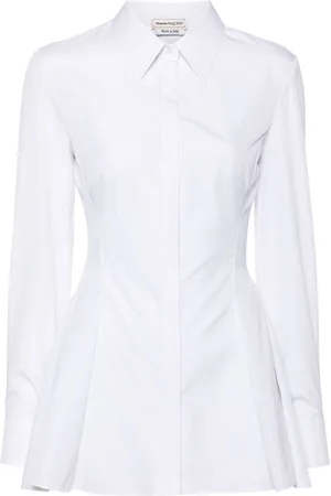 Alexander McQueen Pleat-detail cotton shirt