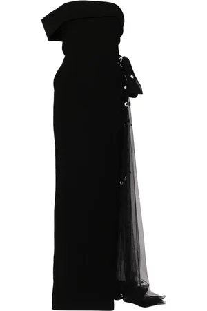 Saiid Kobeisy Floral-appliqué off-shoulder gown