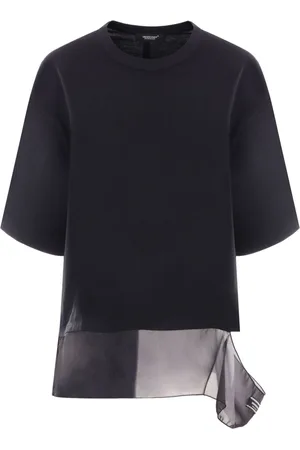UNDERCOVER Sheer-panelling drop-shoulder T-shirt