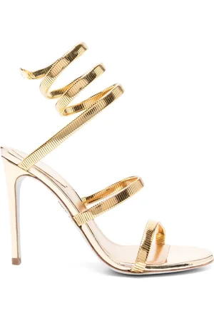 RENE CAOVILLA Juniper 80mm metallic-leather sandals