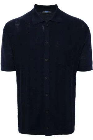 Kiton Polo-collar button-up shirt