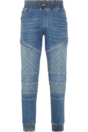 Philipp Plein Jogging logo-appliqué tapered jeans