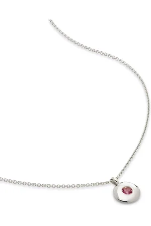 Monica Vinader October Birthstone pink tourmaline necklace