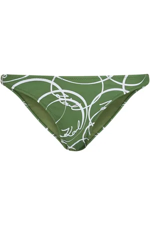 Karl Lagerfeld Circle-print Brazilian bikini bottoms