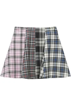 Msgm Patchwork tartan-print miniskirt