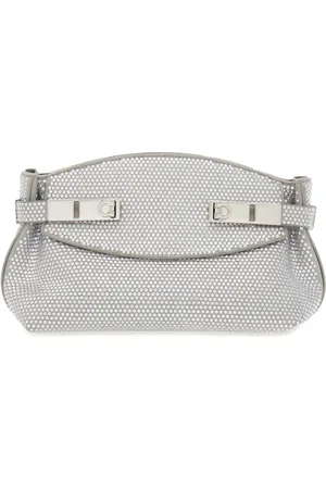 Salvatore Ferragamo Hug crystal-embellished clutch bag