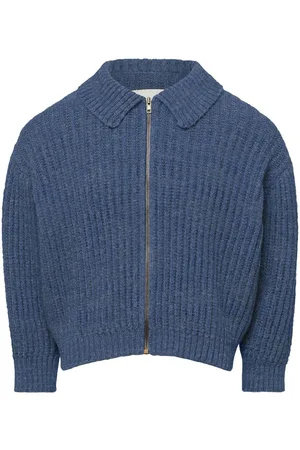 Maison Margiela Ribbed-knit zip-up cardigan