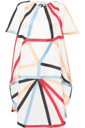 Issey Miyake Dimensions geometric-print dress