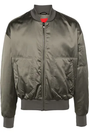 FERRARI Tape-detail zip-up bomber jacket