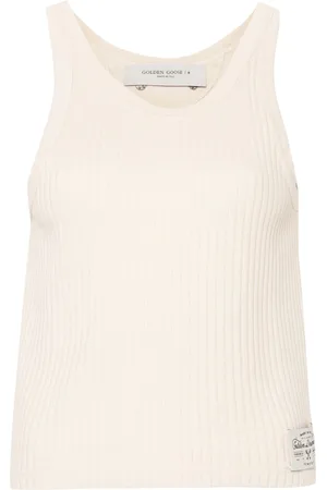 Golden Goose Ribbed-knit cotton tank top