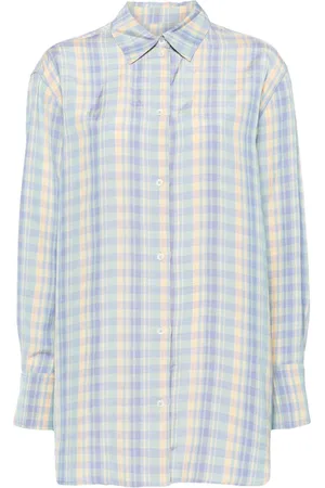 Totême Plaid-check linen shirt
