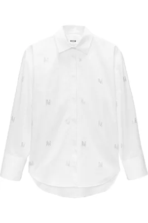 Msgm Crystal-embellished button-up shirt