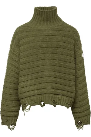 Maison Margiela Distressed high-neck jumper