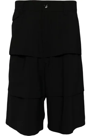 SONGZIO Pleated knee-length cargo shorts
