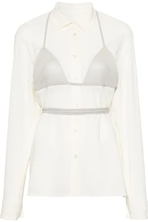Botter Panelled-design cotton shirt