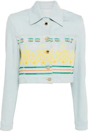 Casablanca Embroidered-detail denim jacket