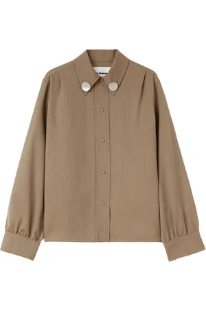 Jil Sander Jewel-clip wool shirt
