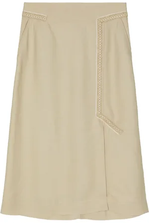 SHIATZY CHEN Panelled wool midi skirt