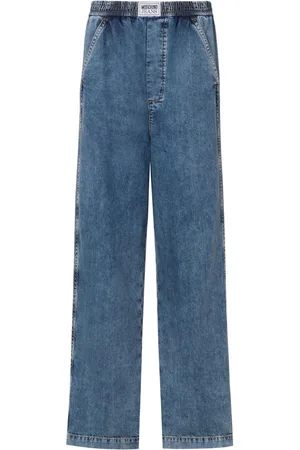 Moschino High-rise wide-leg jeans