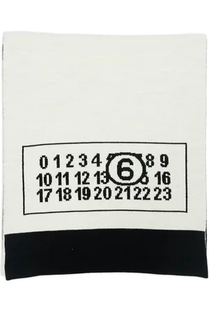 Maison Margiela Logo-print wool-blend scarf