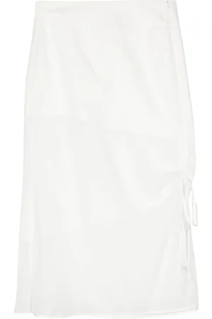 SHIATZY CHEN Gathered silk midi skirt