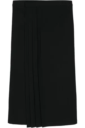 YOHJI YAMAMOTO Pleated wool midi skirt