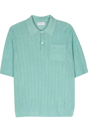 BALLANTYNE Open-knit linen polo shirt