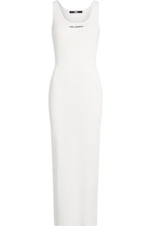 Karl Lagerfeld Ribbed-knit sleeveless midi dress