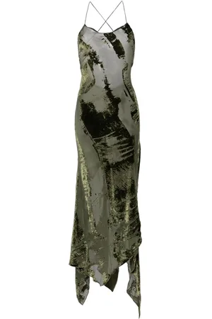 Roberto Cavalli Velvet devoré maxi dress