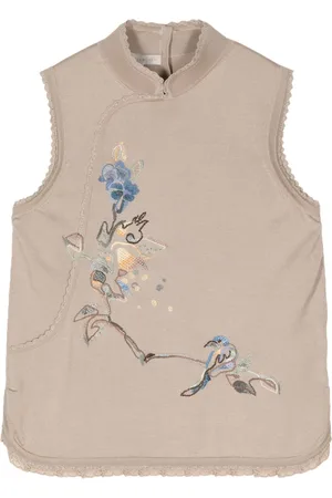 SHIATZY CHEN Floral-embroidered knit vest