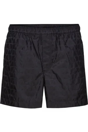 VALENTINO GARAVANI Optical V elasticated-waist swim shorts