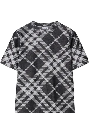 Burberry Check stretch cotton-blend T-shirt