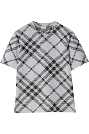 Burberry Check stretch cotton-blend T-shirt