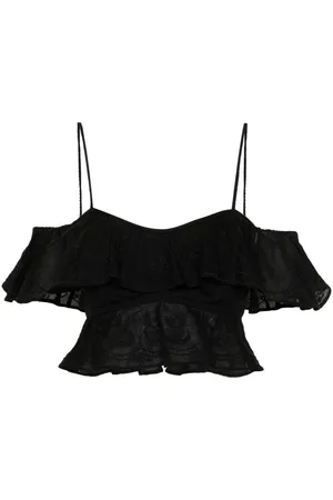 Isabel Marant Eliani embroidered ruffled top