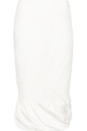 Jil Sander Openwork midi skirt