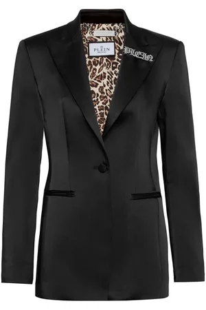 Philipp Plein Satin-weave single-breasted blazer