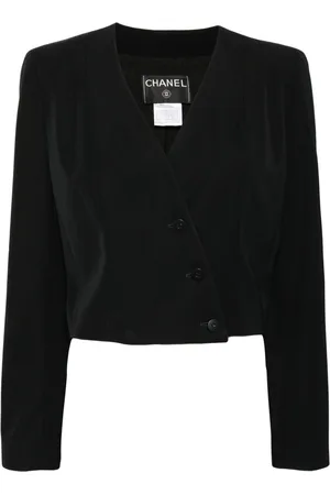 CHANEL 2000 collarless cropped jacket