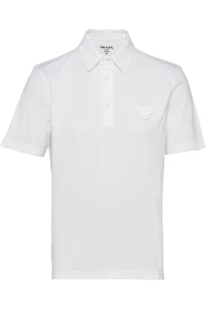 Prada Logo-patch cotton polo shirt