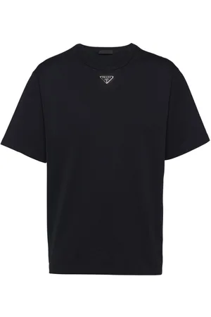 Prada Triangle-logo cotton T-shirt