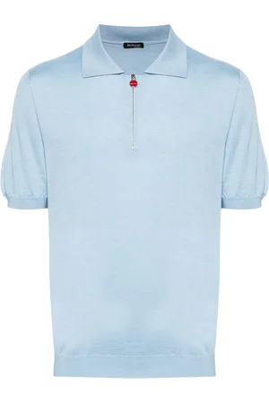 Kiton Mélange fine-knit polo shirt