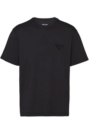 Prada Logo-patch cotton T-shirt